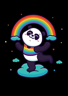 Panda Rainbow Panda Baby