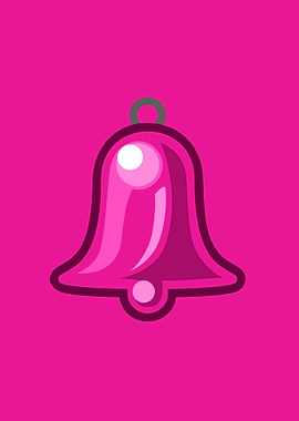 Magenta christmas bell