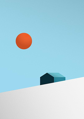 Minimal Lone House at Hill