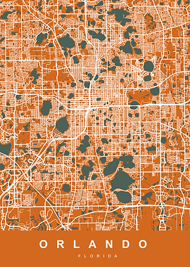 ORLANDO Map Florida US