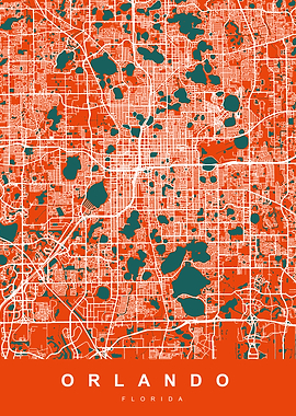 ORLANDO Map Florida US