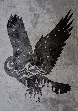 GRAFFITI CONCRETE OWL