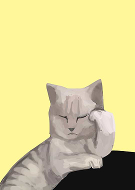 thinking cat