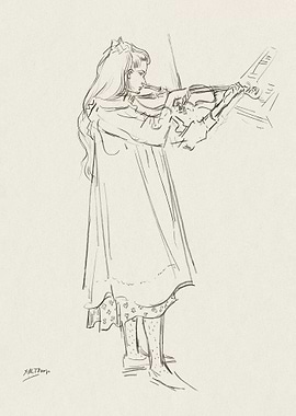 Girl playing the violin