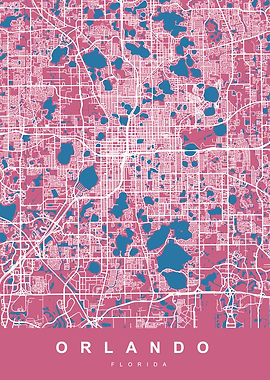 ORLANDO Map Florida US