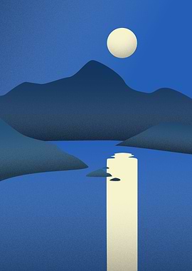 Minimal Landscape at Night