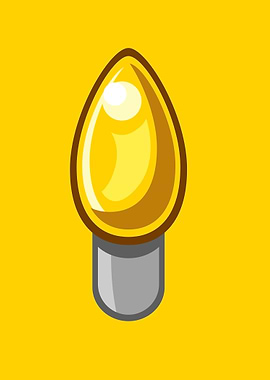 Yellow outdoor xmas light