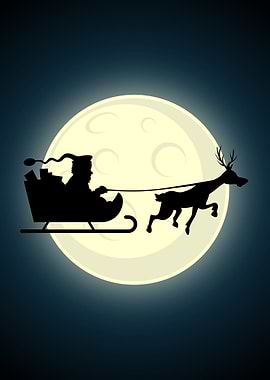 santa claus stag carriage