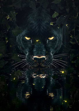black panther in jungle