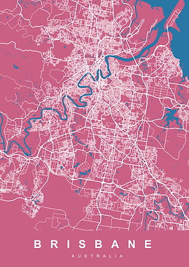 BRISBANE Map Australia