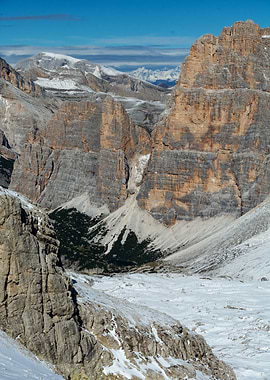 view in dolomite mountains
