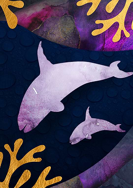 Gold Water Killer whale