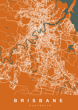 BRISBANE Map Australia