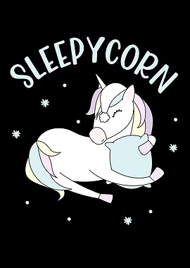 Sleepycorn Cute Unicorn