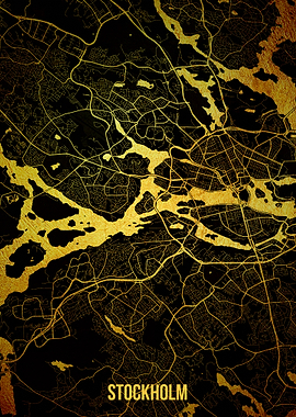 Stockholm gold map