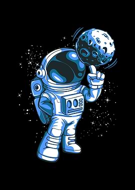 Moon Basketball Astronaut