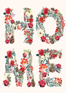 Home Watercolor Letters