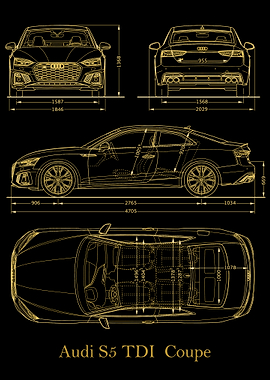 Audi S5 TDI Blueprint gold