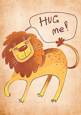 hug me lion