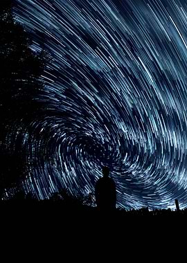 night sky with aurora