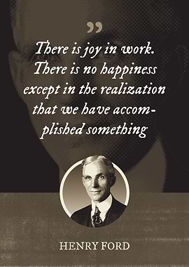 There is joy in work