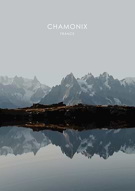 Chamonix France Travel Art