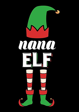 Nana Elf Christmas Grandma