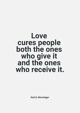 Love cures people