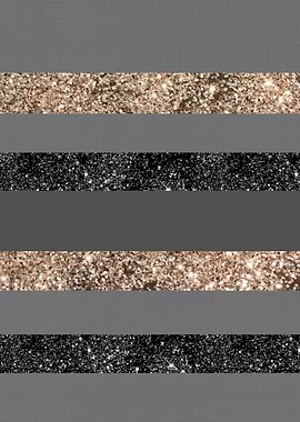 Gold Glitter Glam Stripe 2