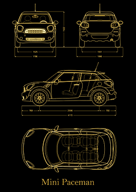 Mini Paceman 2012 gold