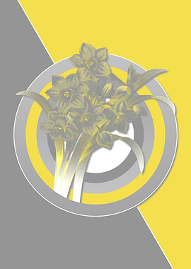 Gray and Yellow Lilies Art