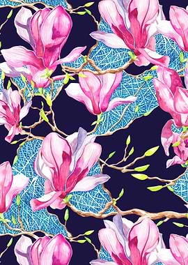 Dreamy Petal Navy Blue