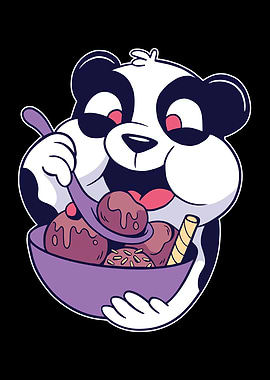 Panda Cute Chocolate Ice