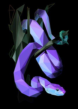 snake on modern art