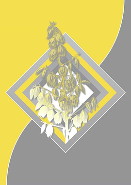 Yellow and Gray Botanical