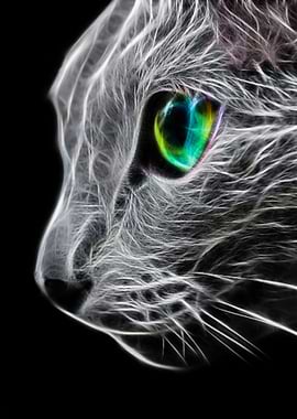 Cat Fractal Eye