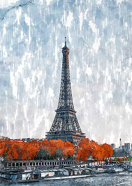 Eiffel Tower By Day Sketch