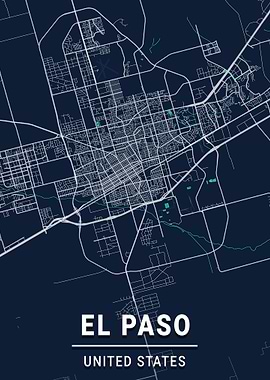 EL paso blue map