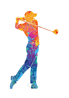 Watercolor Golf