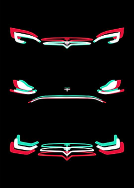 Tesla headlights 3D