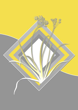 Gray and Yellow Botanical