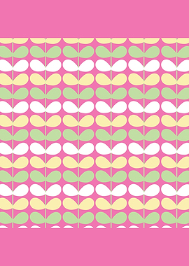 Pink Colorful Stem Pattern