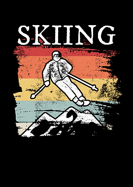 Skiing Retro