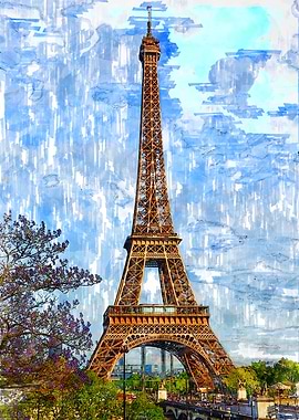 Eiffel Tower In Paris View