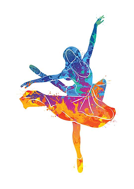 Watercolor Ballet Dancer