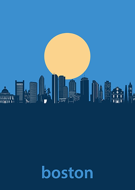boston minimal blue