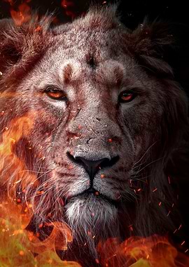 fire lion king artwork 2