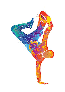 Watercolor Breakdance
