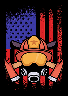 Firefighters America Flag