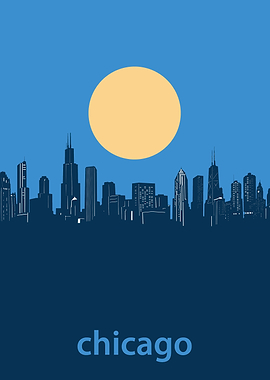 chicago minimal blue